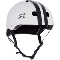 S-One Helmet Lifer CJ Collins White Gloss/Black Stripes