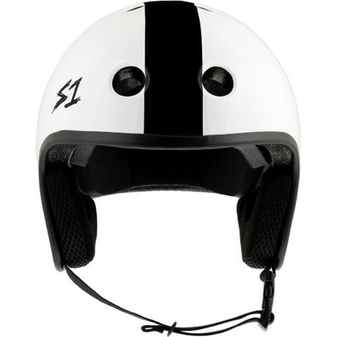 S-One Helmet Retro Lifer White Gloss/Black Stripe (AJ Nelson)