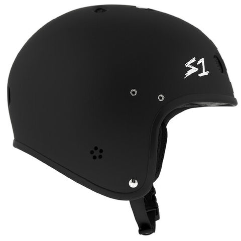 S-One Helmet Retro Lifer E-Helmet Black Matte/ White Checkers