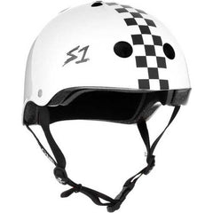 S-One Helmet Mega Lifer White Gloss/Black Checkers