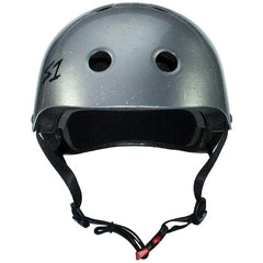 S-One Helmet Mini Lifer Silver Gloss Glitter