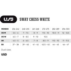 USD Sway Chess White Aggressive Inline Skates