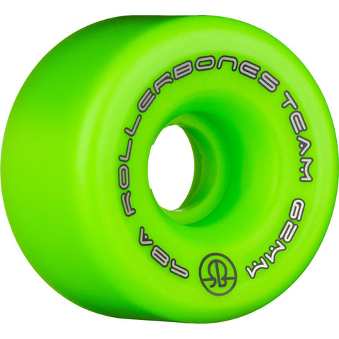 Rollerbones Team Logo 62mm 98A 8pk Green