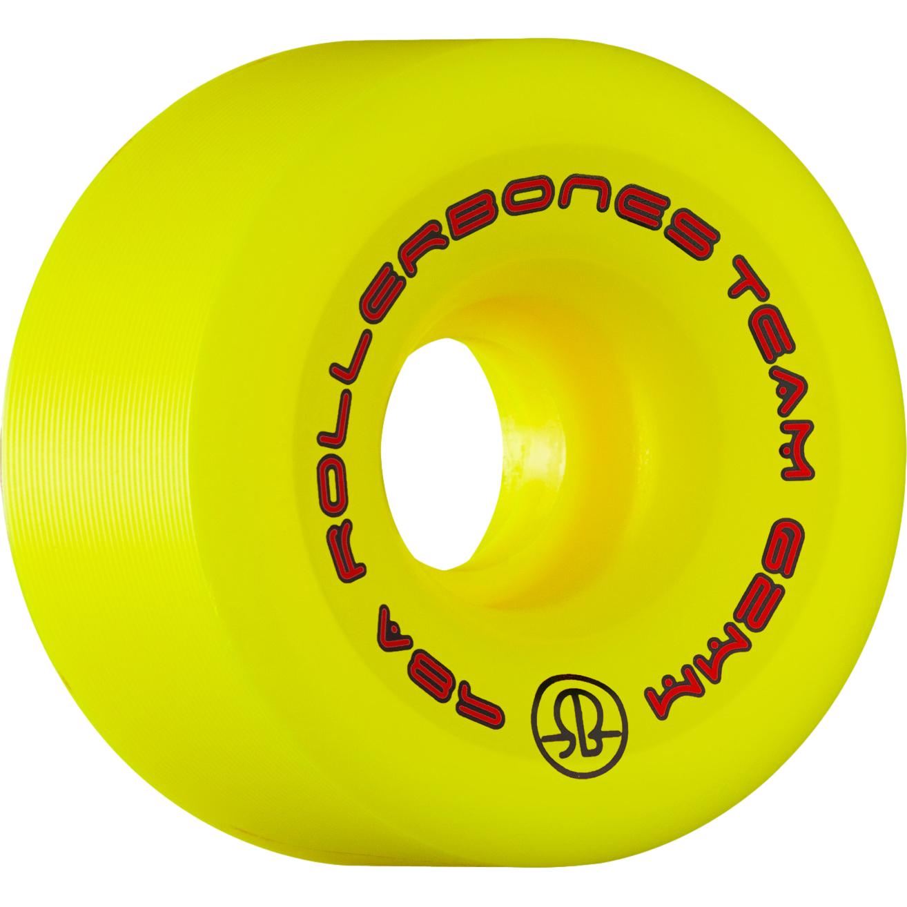 Rollerbones Team Logo 62mm 98A 8pk Yellow