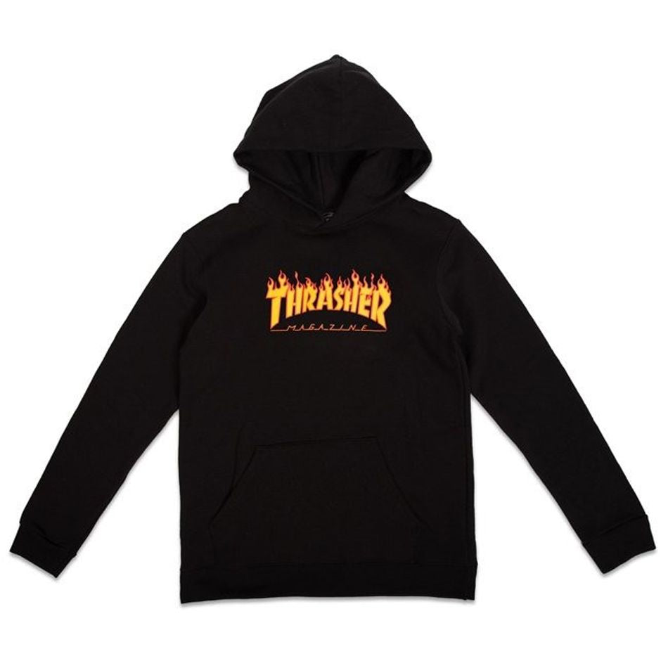 Thrasher Flame Hoody Youth Black