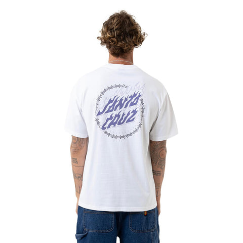 Santa Cruz Wired Flame Tee White