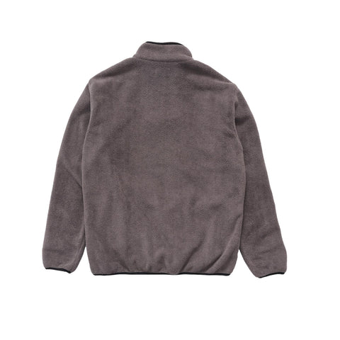 X-Large Stripe Polar Fleece Quarter Zip Mocha
