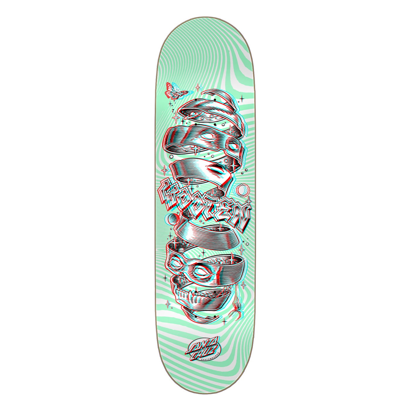 Santa Cruz Unwind Anaglyph 3D Skateboard Deck 8.5