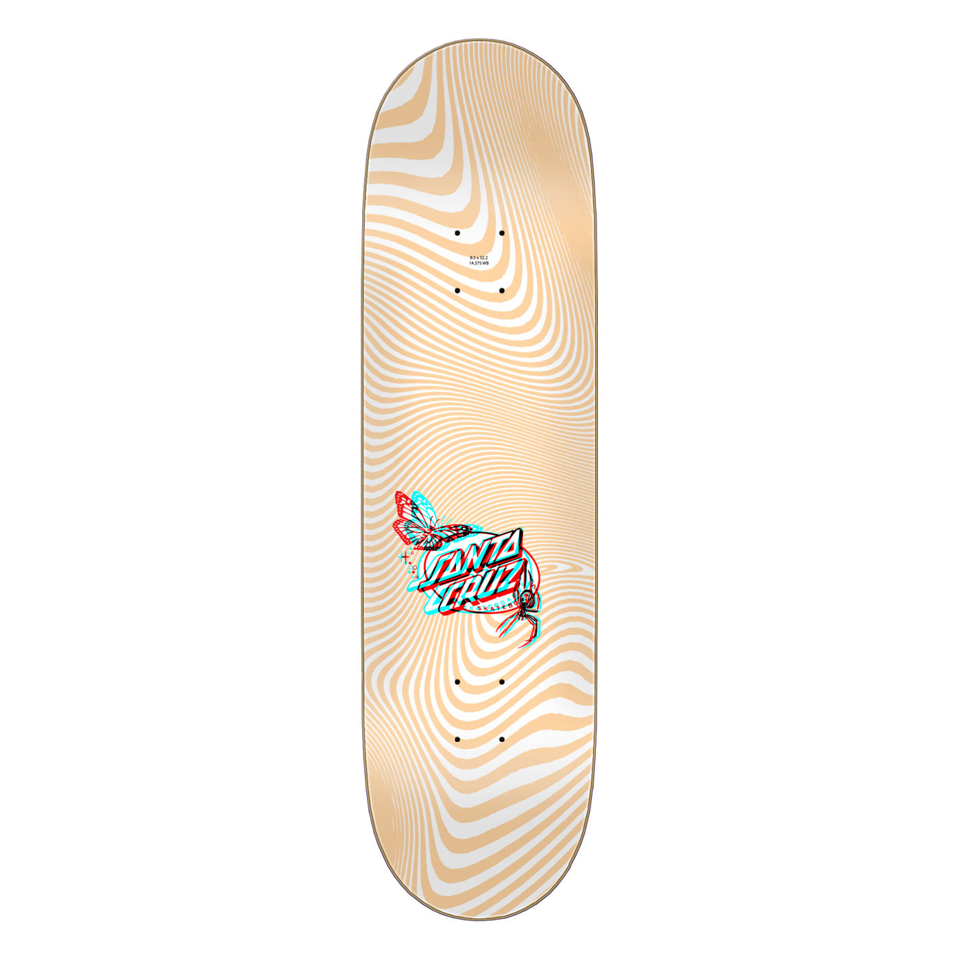 Santa Cruz Unwind Anaglyph 3D Skateboard Deck 8.5