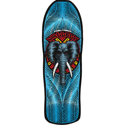 Powell Peralta Mike Vallely Elephant Reissue Skateboard Deck Blue Foil - 9.85 x 30