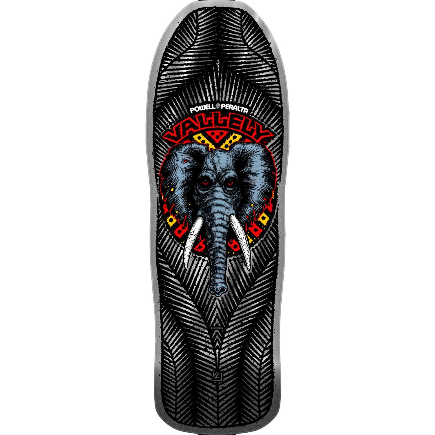 Powell Peralta Mike Vallely Elephant Reissue Skateboard Deck Silver Foil - 9.85 x 30