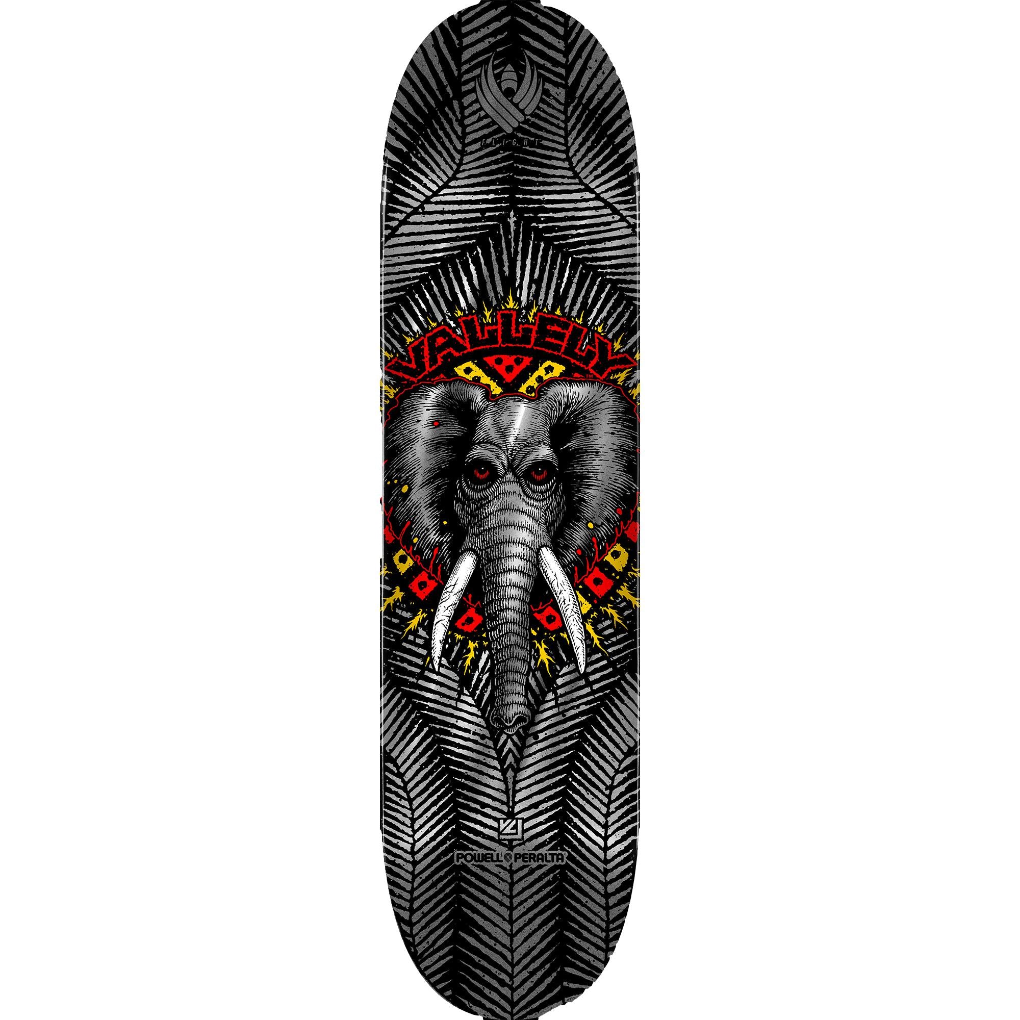 Powell Peralta FLIGHT Mike Vallely Elephant Silver Foil Skateboard Deck - 8.63" K26