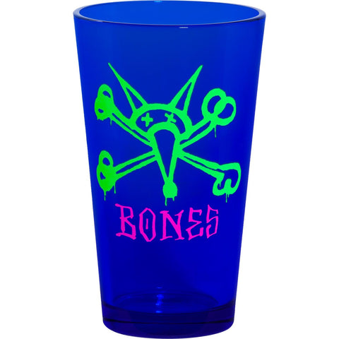 Powell Peralta Pint Glass Skateboard Vato Rat Blacklight