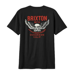 Brixton Waller SS T-Shirt Black Worn Wash