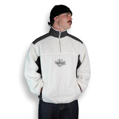Gamble Sherpa Quarter Zip Jacket White