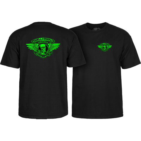 Powell Peralta Winged Ripper Tee Green Blacklight