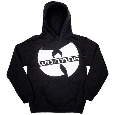 Wu-Tang Clan Unisex Pullover Hoodie: Slanted Logo Mono Black