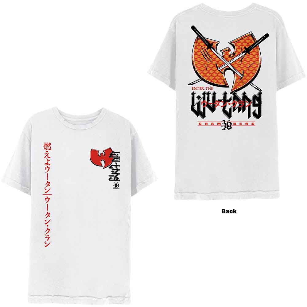 Wu-Tang Clan Unisex T-Shirt: Swords (Back Print) White