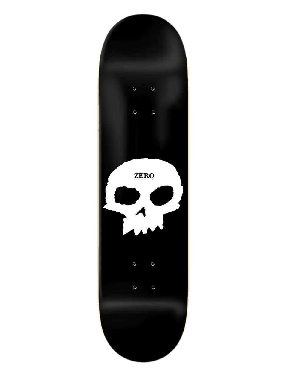 Zero Single Skull R7 Deck Black / White 8.0