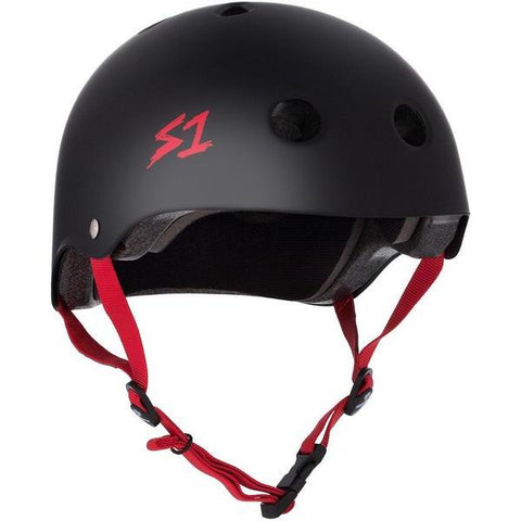 S-One Lifer Matte Black/Red Strap Helmet