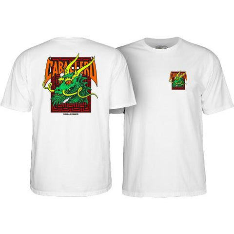 Powell Peralta Cabellero Street Dragon Tee White