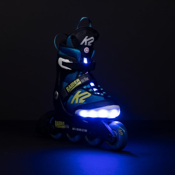 K2 Raider Beam Boys Light Up Adjustable Inline Skate Blue / Yellow