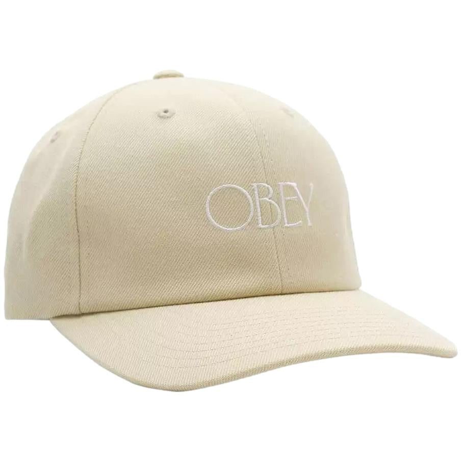 Obey Hedges 6 Panel Strap Back Hat Irish Cream