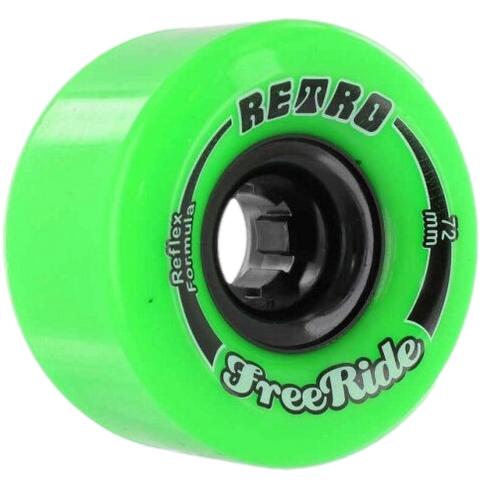 ABEC 11 Longboard Skateboard Wheels Retro Freerides Reflex 72mm 80a Neon Green 4 Pack