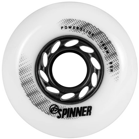 Powerslide Spinner Wheels 76mm 88a Matte White 4 Pack