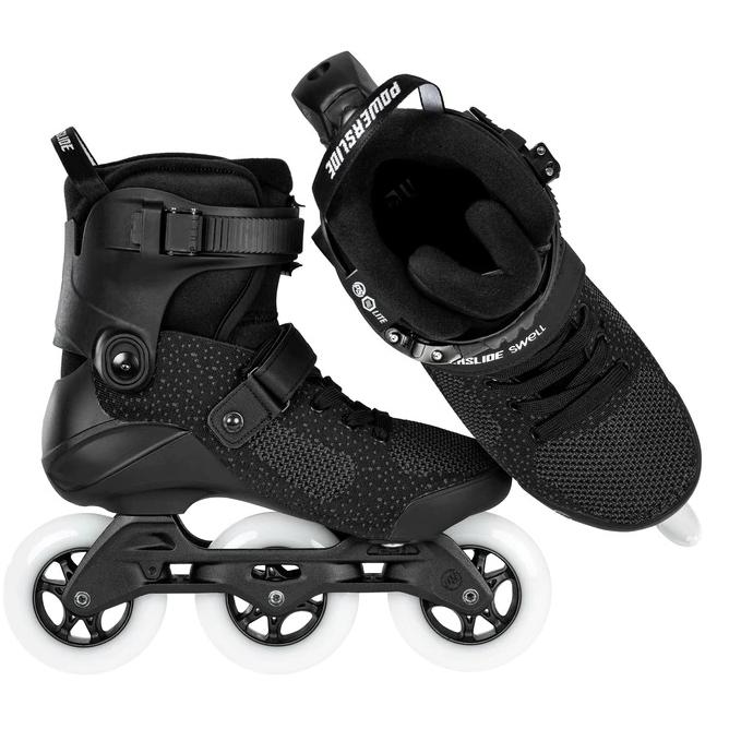 Powerslide Ruterschla II Kids Ice Skates - Black/Silver, Sizes 24-31