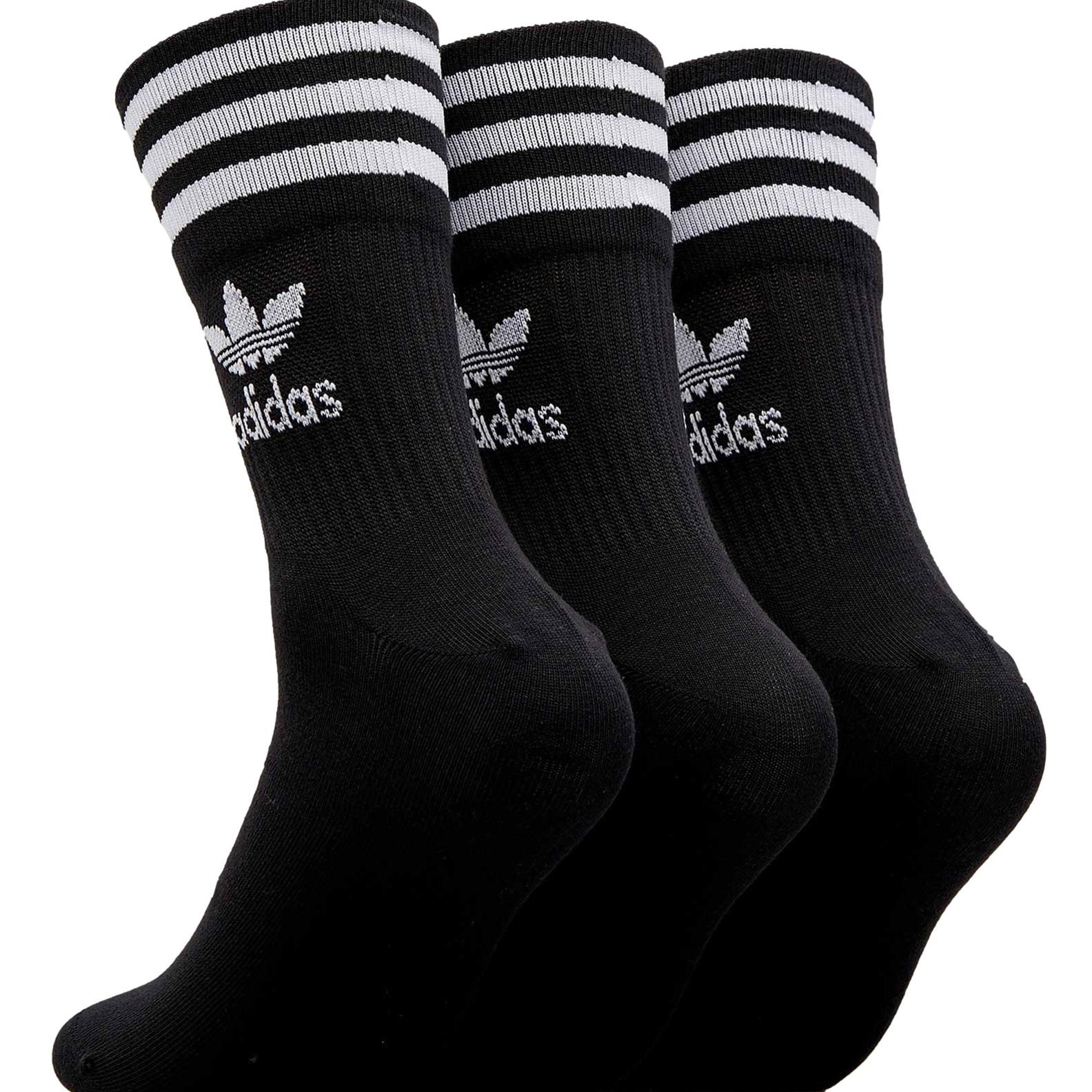 Adidas Mid Cut Crew Sock Black / White