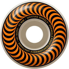 Spitfire Classics Skateboard Wheels White Orange 53mm