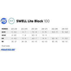 Powerslide Swell 100mm Lite Black II Inline Skates