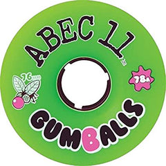 ABEC 11 Gumballs 76mm Skateboard Wheels Green 4 Pack
