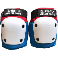 187 Fly Knee Pads Red White Blue