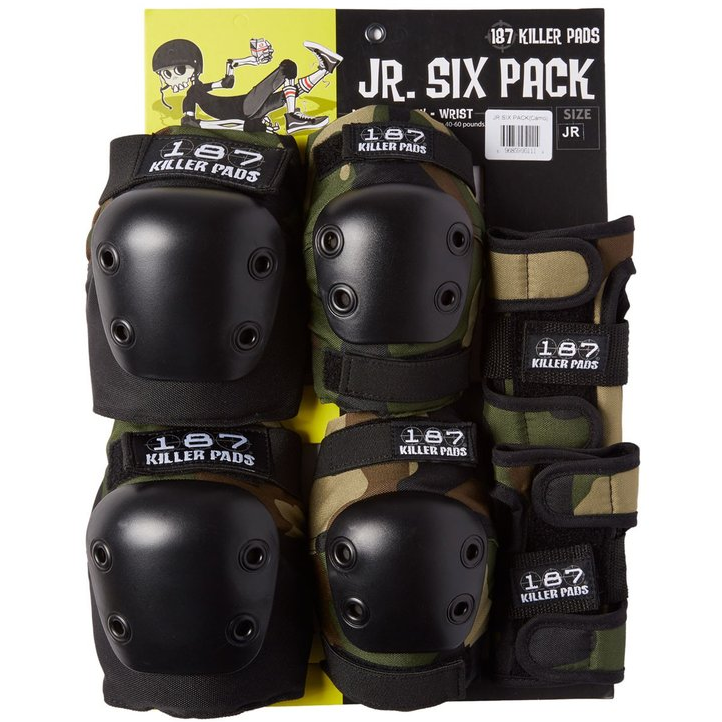 187 Junior Protective Pad Set Six Pack Camo