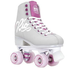 Rio Roller Script Roller Skates Grey and Purple