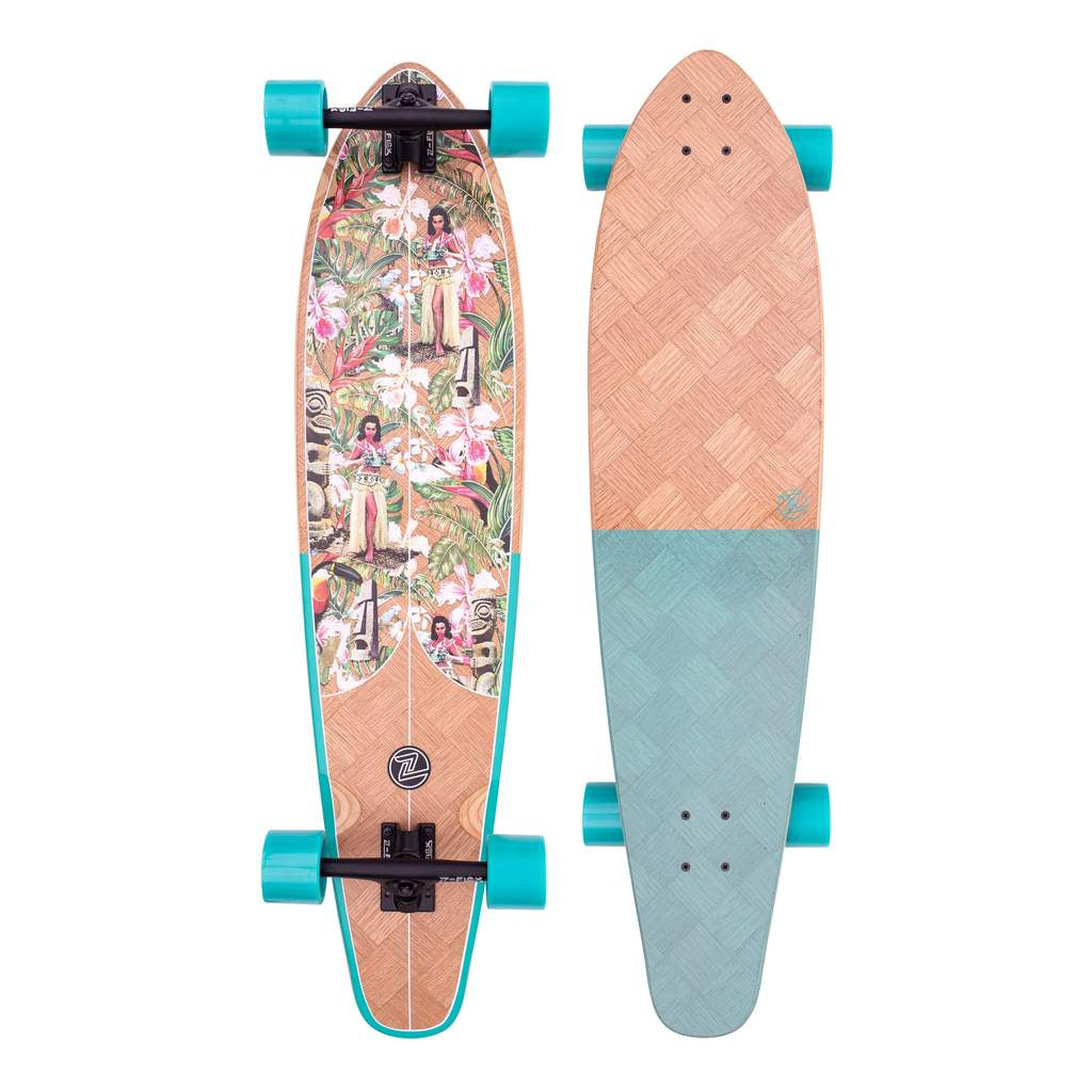 Z-Flex Banana Train Roundtail  Longboard Aqua