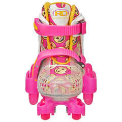 RDS Fun Roll Girls Pink/Yellow Adjustable Roller Skates