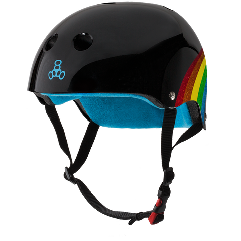 Triple 8 THE Certified Helmet SS Rainbow Sparkle Black