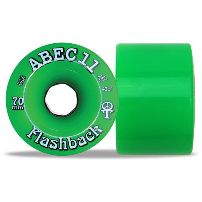 ABEC 11 70's Flashback 70mm Skateboard Wheels Green 4 Pack