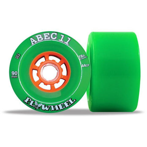 ABEC 11 Flywheel 90mm Skateboard Wheels Green 4 Pack 75 A