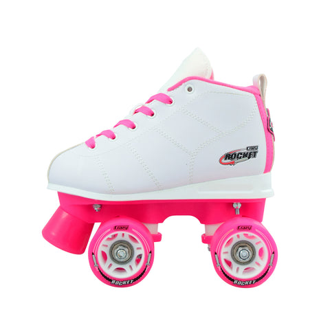 Crazy Skates Rocket Rollerskate White/Pink