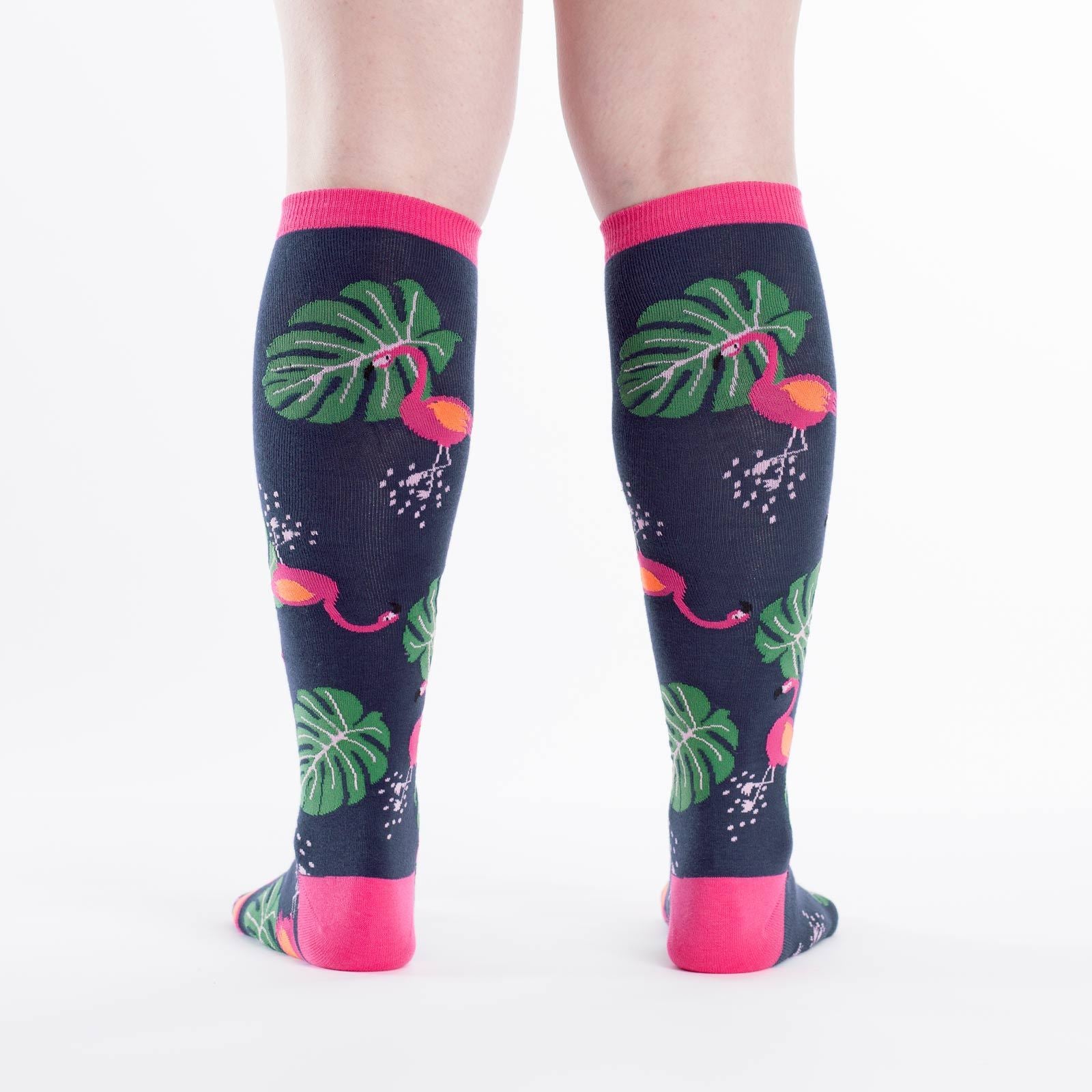 Sock it to Me Flamingo Knee High Socks