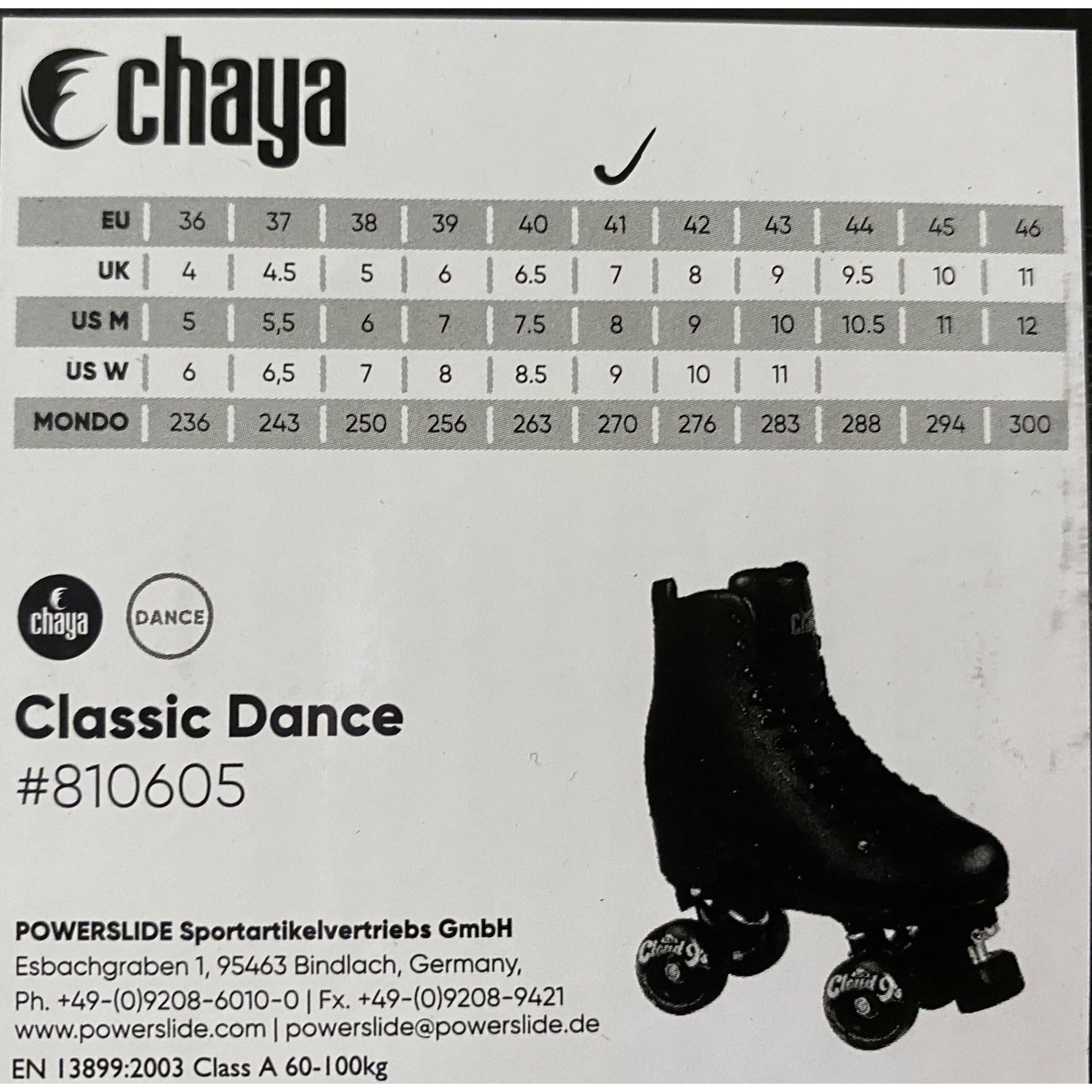 Chaya Classic Black Dance Roller Skates