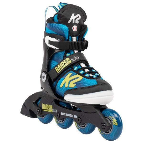 K2 Raider Beam Boys Light Up Adjustable Inline Skate Blue / Yellow