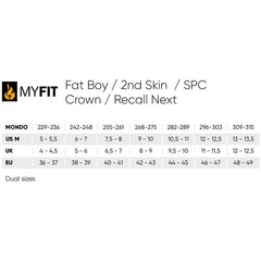 MyFit Dual Fit 2nd Skin Inline Skate Liner