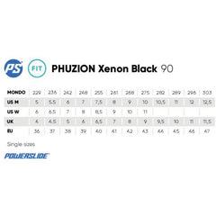 Powerslide Phuzion Xenon Mens Black 90 Inline Skates