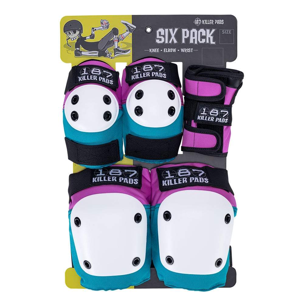 187 Six Pack Pad Set Junior Pink and Teal
