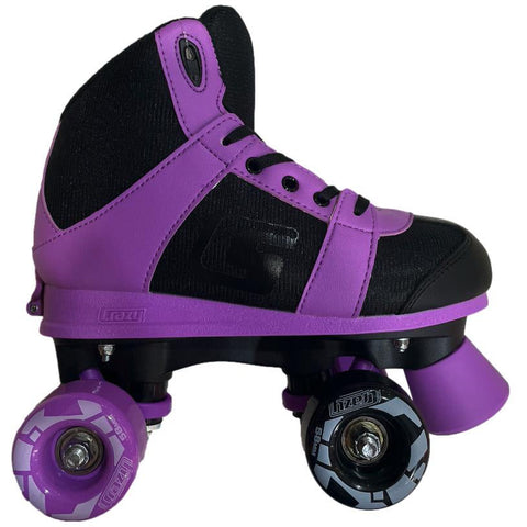 Crazy Skate SK8 Roller Adjustable Rollerskates Black / Purple